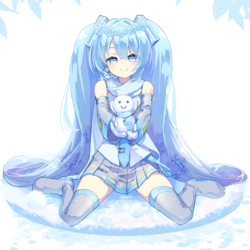 雪ミクと雪だるま