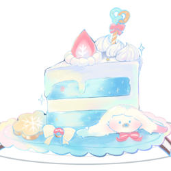 【季節限定】 雪どけの空色ケーキ