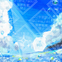 飛沫巻き上がる夏空(無加工)