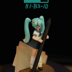 初音ミクペン立て