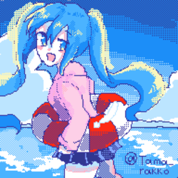 海と浮き輪と
