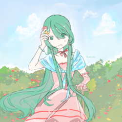 うっかり花の中に入ってしまった