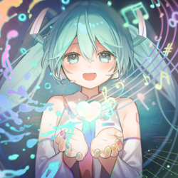 イラスト「初音ミクお面」