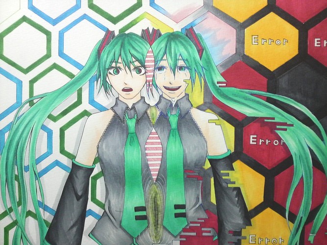 Piapro ピアプロ イラスト 初音ミクの分裂 破壊 Piapro ピアプロ イラスト 初音ミクの分裂 破壊