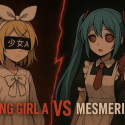 young girl A VS mesmerizer