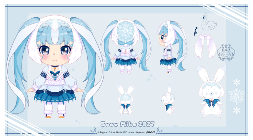 オオハクチョウの雪ミク2027 by Nauno