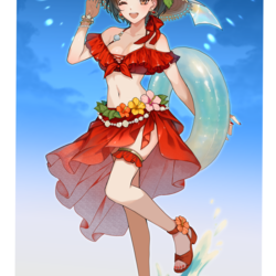 バカンス！夏に咲く赤い花