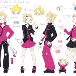 VOCATRASH: Kagamine Rin ・ Len Design Concept Art