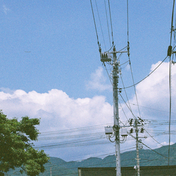 電柱と空_film