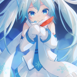 赤い羽根募金 雪ミク 繋がりの輪