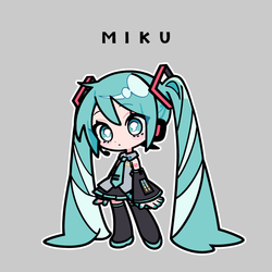 ステッカー風ミク