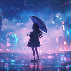雨の街②