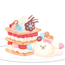 イチゴのミルフィーユワンダーランド