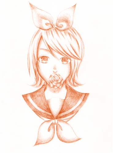 Piapro ピアプロ イラスト セピアっぽいリン