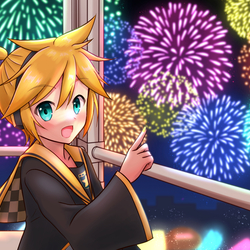 観覧車からの花火