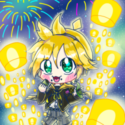 ランタンと花火のハーモニー