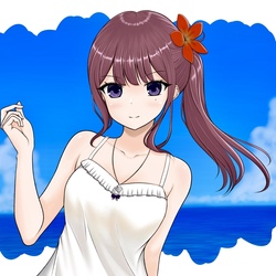 暑中見舞いに描いた夏色花梨