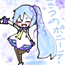 ポニーテールな雪ミクさん