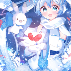 雪ミク×赤い羽根2025
