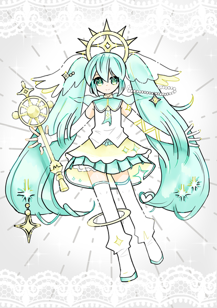 イラスト「キラぴか魔法天使ミクエール♪」