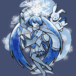 Cyber Snow Queen Miku and Yukine