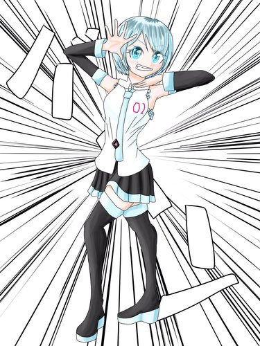 Piapro ピアプロ イラスト 有名なポーズをする初音ミク