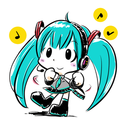 リズムに乗るミクさん