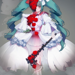 赤く染まった白い薔薇