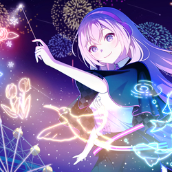 夜空が輝くカラフルマジック！