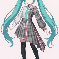 ボーダープリーツのミク