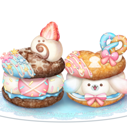 雪ミク＆ユキネのマシュマロブッセ