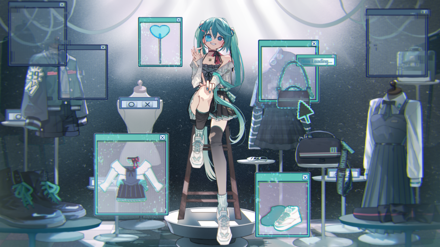 イラスト「君にだけ見せるファッションショー」