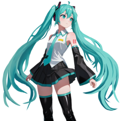 【初音ミク】立ち絵 ver.001（背景透過）