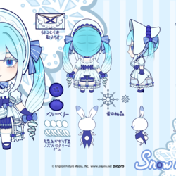 ブルーベリーケーキから生まれた雪ミク