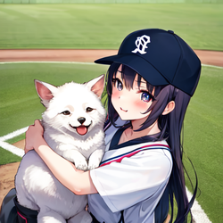 犬と野球少女
