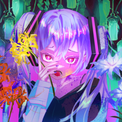 咲くまで、殺して 曲絵(初音ミク)