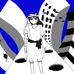 コラボ用線画　自分で塗ってみた