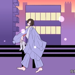 夜舞うシルエット