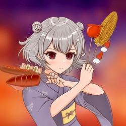 残暑見舞い用に描いた小春六花