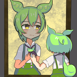 鏡に映るずんだもん