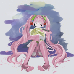 月とさくらミク