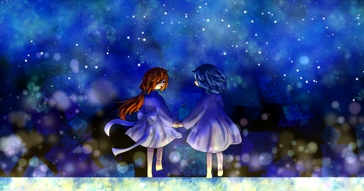 piapro(ピアプロ)イラスト「二人で星を見よう」