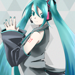 初期立ち絵風のミク