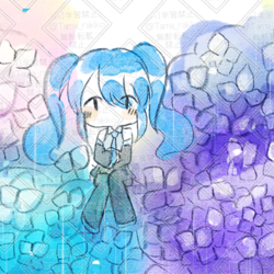 紫陽花と歌姫