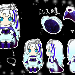 2017年雪ミクの衣装案  夜雪