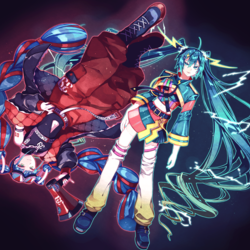 イラスト「初音ミクお面」