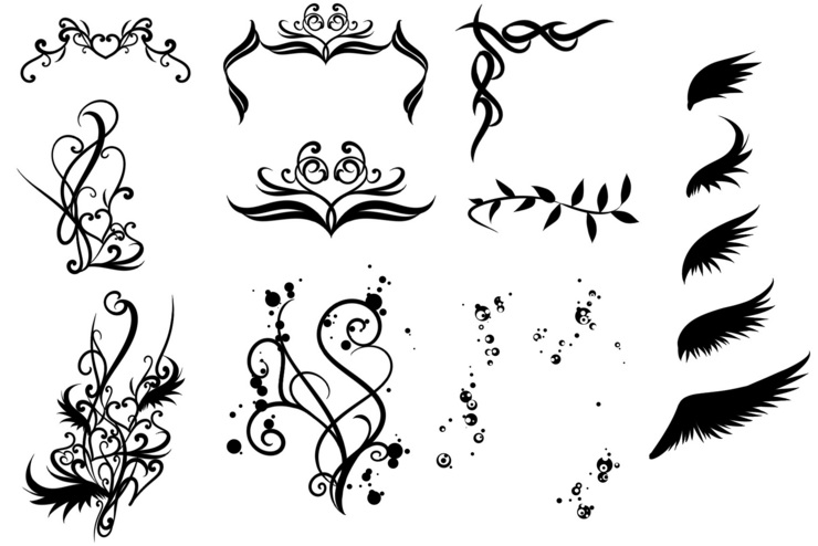 Piapro ピアプロ イラスト 装飾詰合せ 唐草ハート系