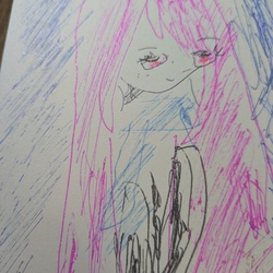 巡音ルカ雪吹雪の中の待ち合わせイラスト