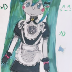 ミクをメイド(低品質(@_@;)( )