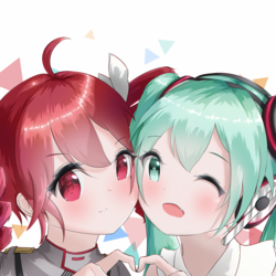 初音ミクと重音テト　ハート